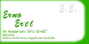 erno ertl business card
